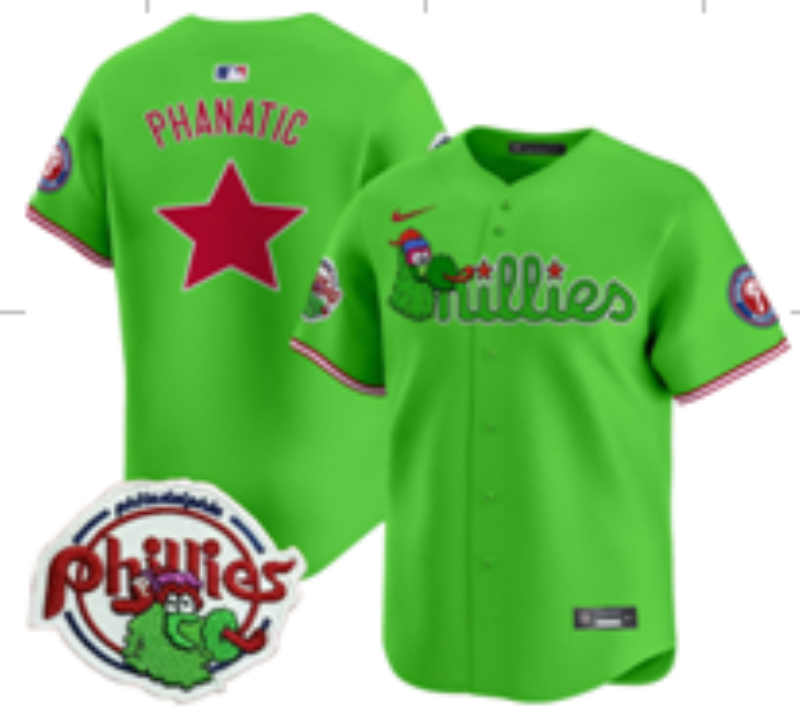 Men 2026 Philadelphia Phillies Phanatic green Game Nike MLB Jersey 001->philadelphia phillies->MLB Jersey